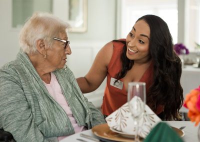 Admin speaking with patient